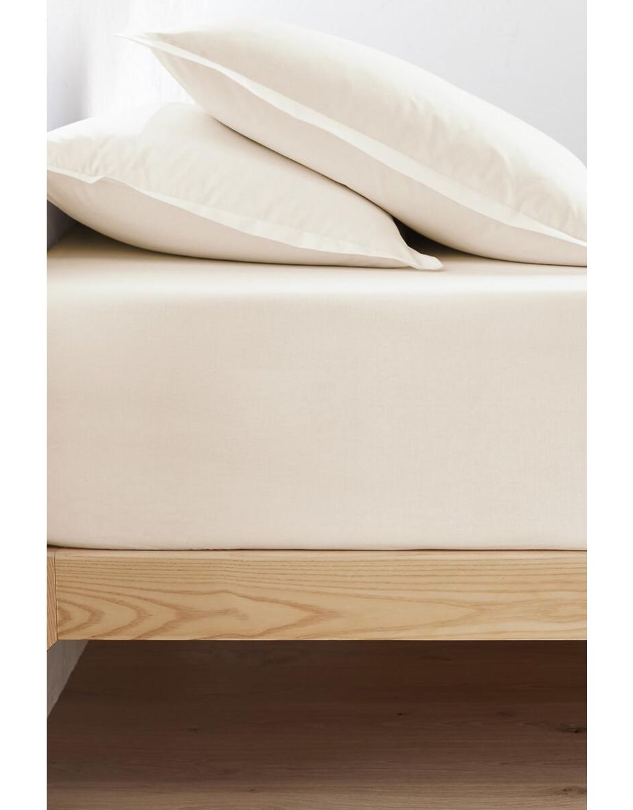 Scenario Cotton Percale Fitted Sheet, 40cm Flap