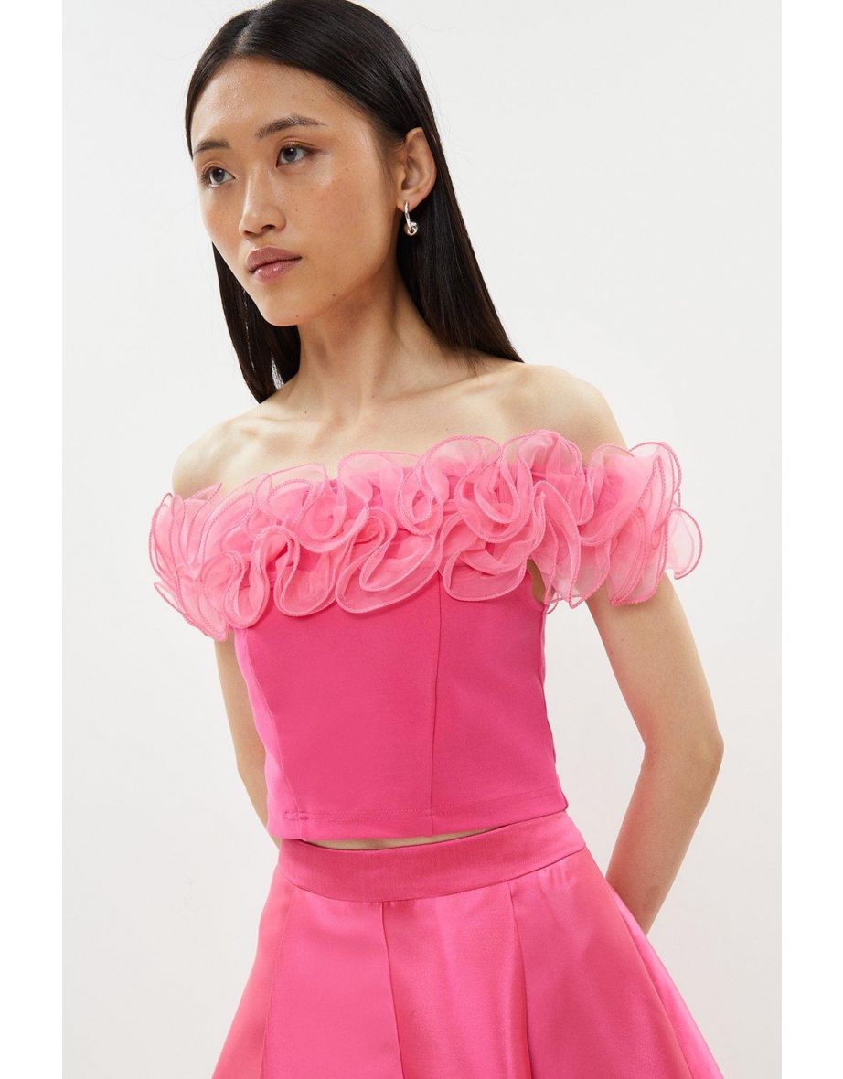 Coast ruffle organza top online