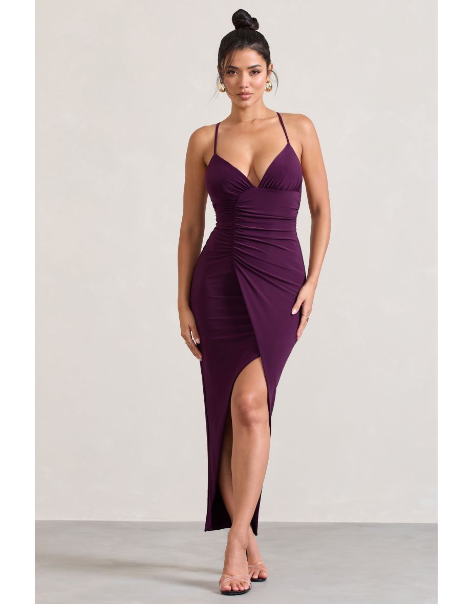 Strappy plunge dress outlet
