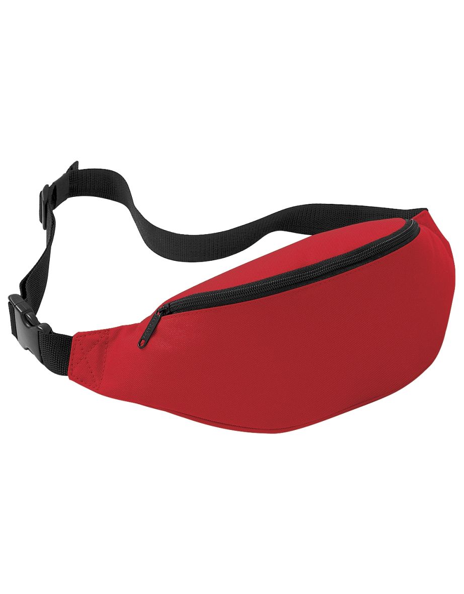 Bagbase Adjustable Belt Bag (2.5 Litres) (Pack of 2) - Classic Red