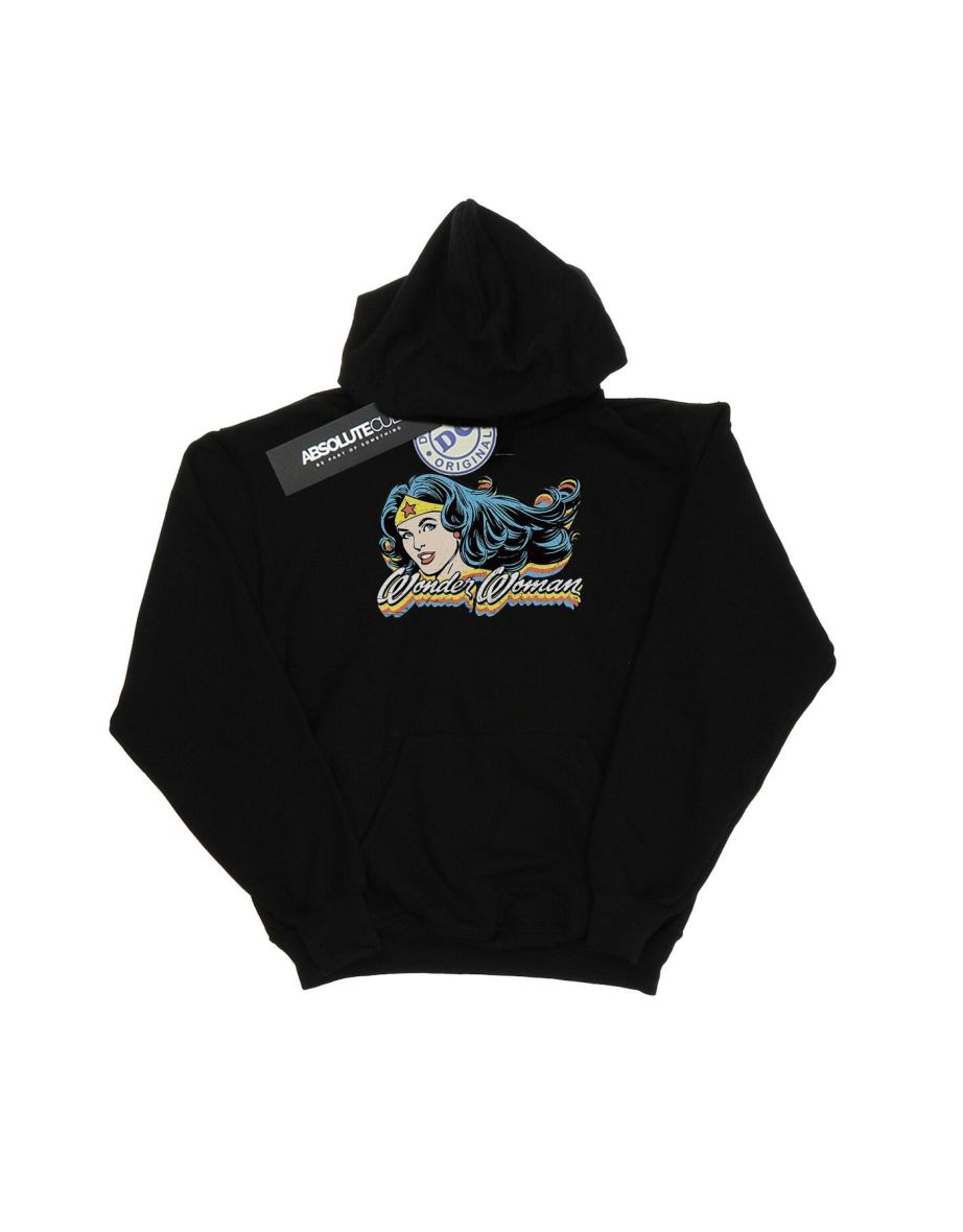 DC Comics Girls Wonder Woman Smile Hoodie - Black