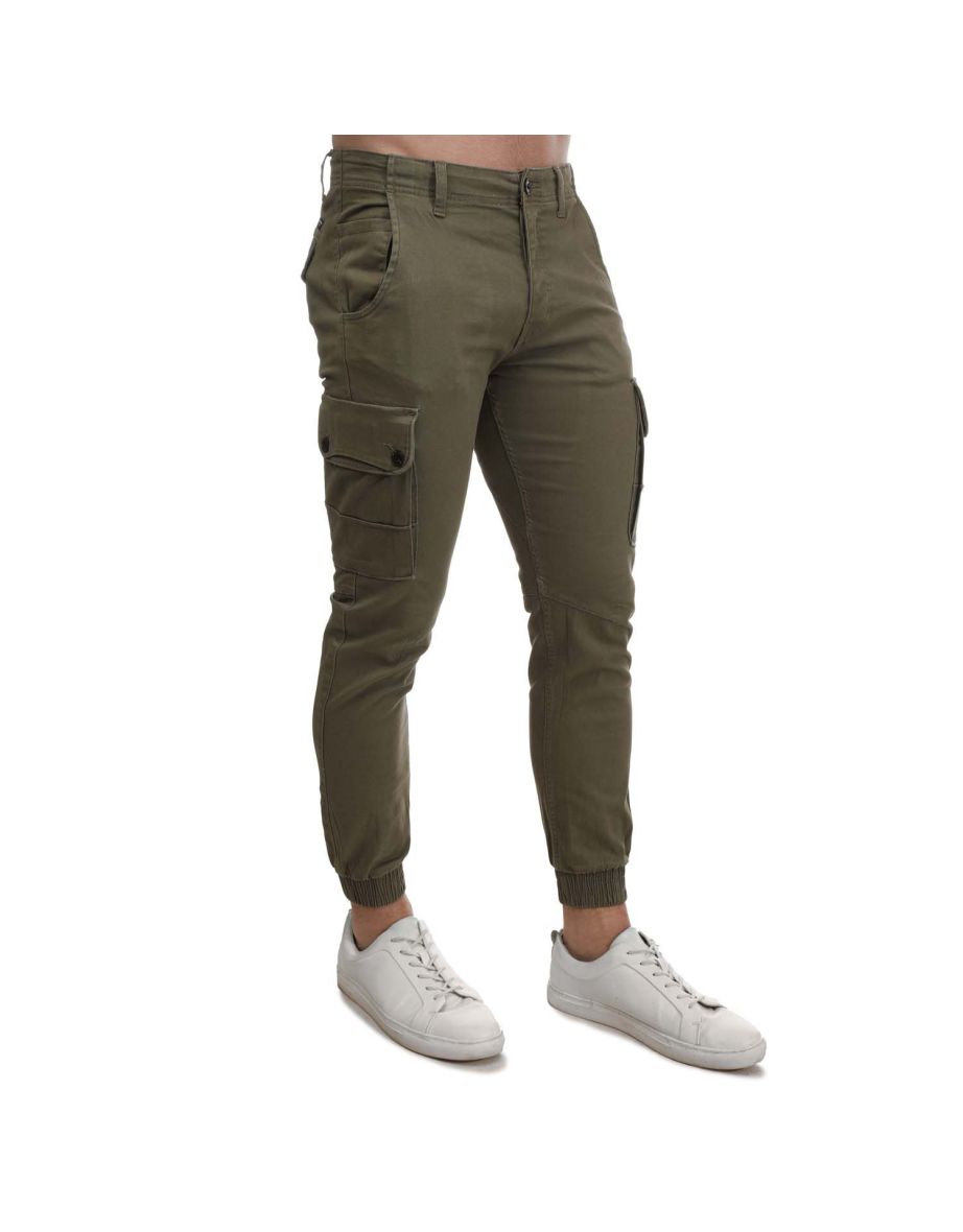 Men's Jack Jones Paul Warner Cargo Pants in Green