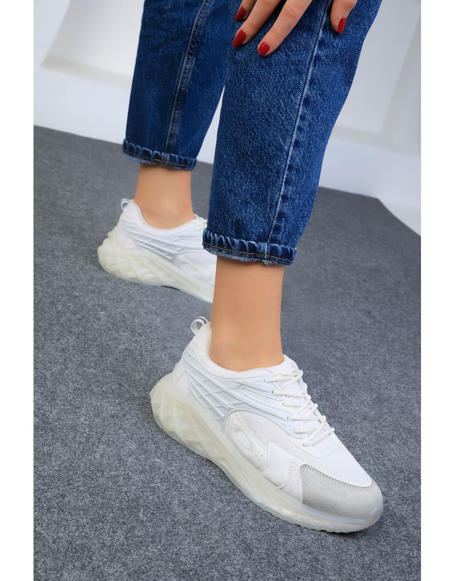 Women's White Sneakers - 4