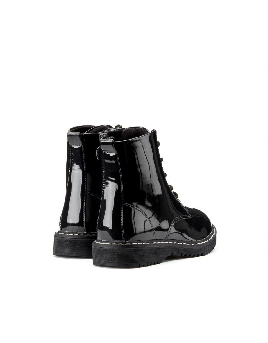 Kids Patent Ankle Boots - 3