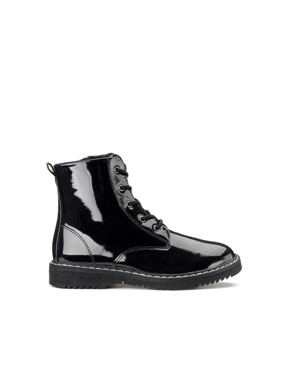 Kids Patent Ankle Boots