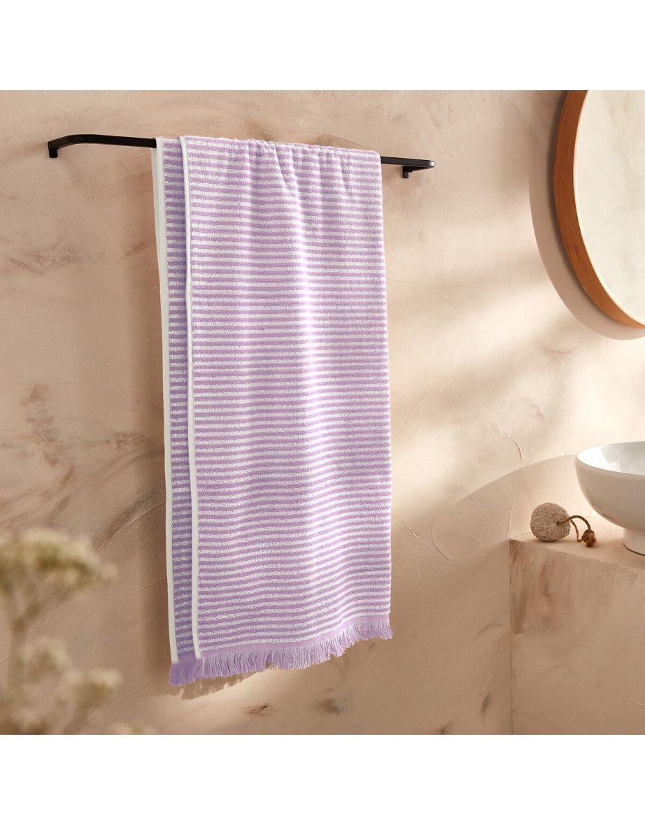 Malo Striped 100% Cotton Bath Towel