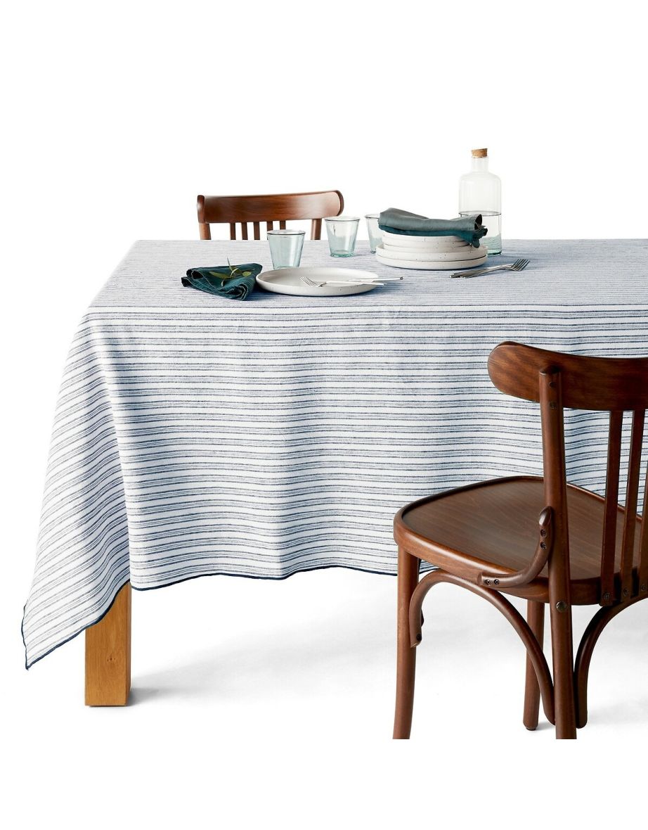 Set of 4 border cotton & linen table napkins La Redoute Interieurs