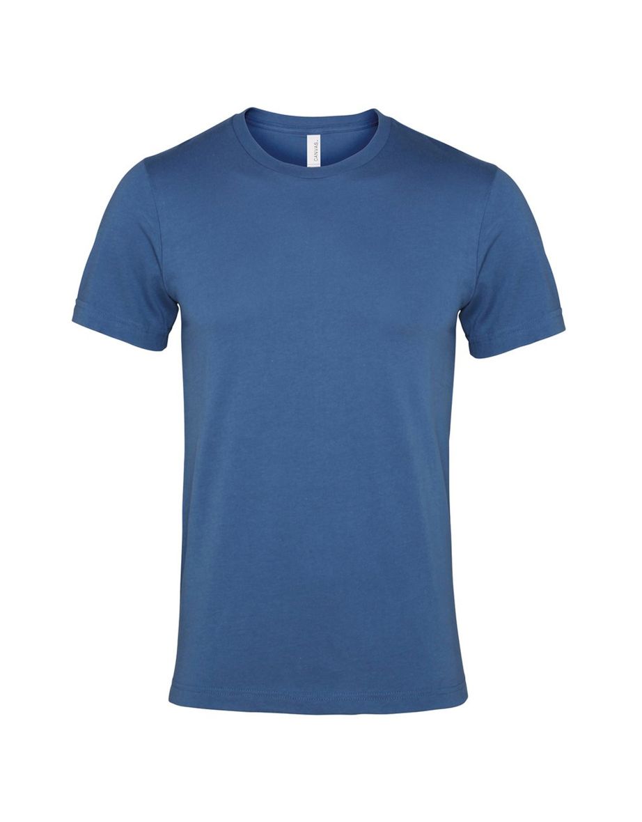 Canvas Unisex Jersey Crew Neck T-Shirt / Mens Short Sleeve T-Shirt - Steel Blue