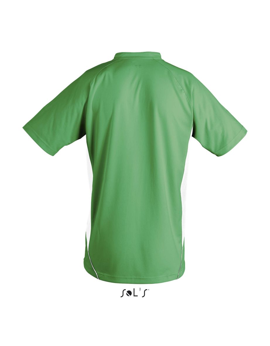 SOLS Mens Maracana 2 Short Sleeve Football T-Shirt - Bright Green/White - 1