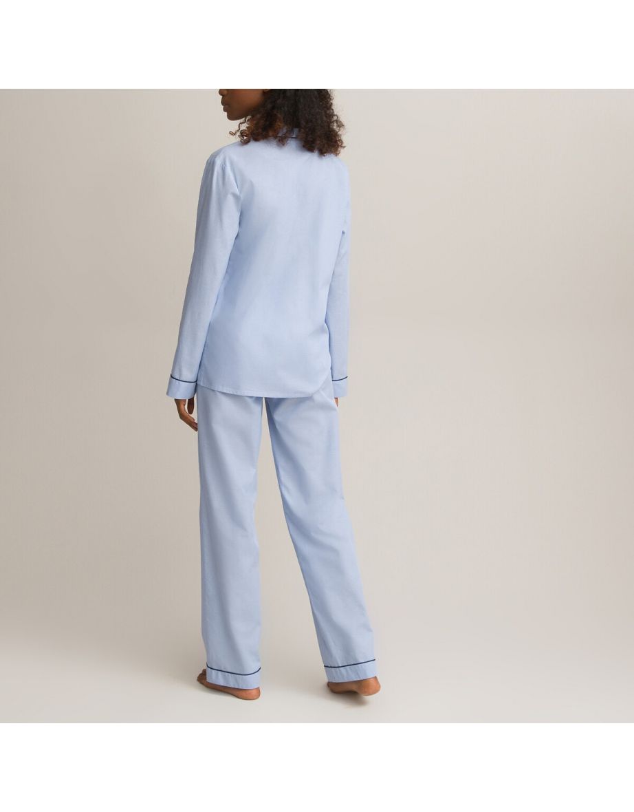 Cotton Chambray Grandad Pyjamas - 3