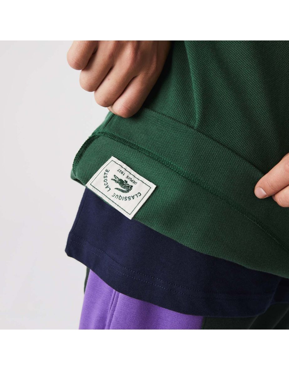 Men's Lacoste Classic Fit Heavy Cotton Piqué L.12.21 Polo Shirt in Green - 4