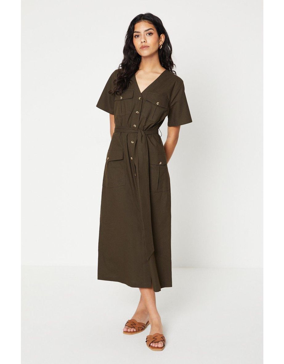 Dorothy perkins khaki shirt dress hotsell