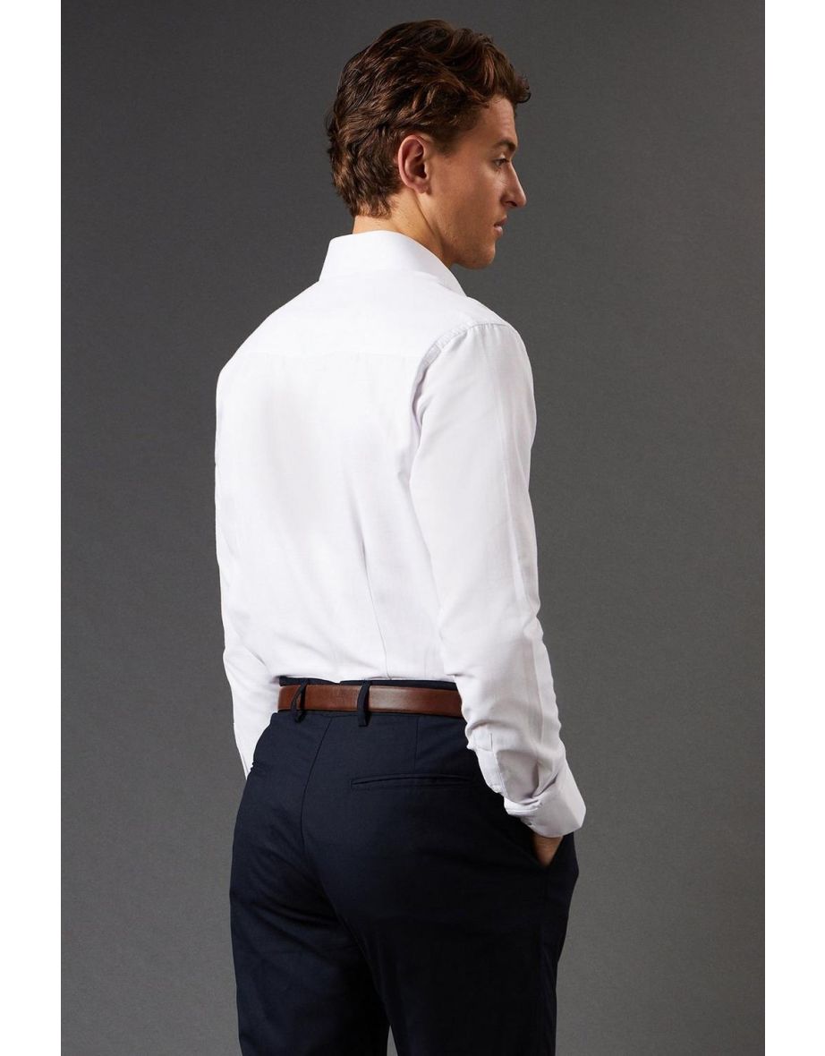 Tailored Fit Herringbone Weave Shirt - 3