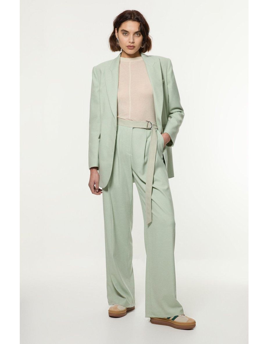 Soft Tailored Wide Leg Trousers