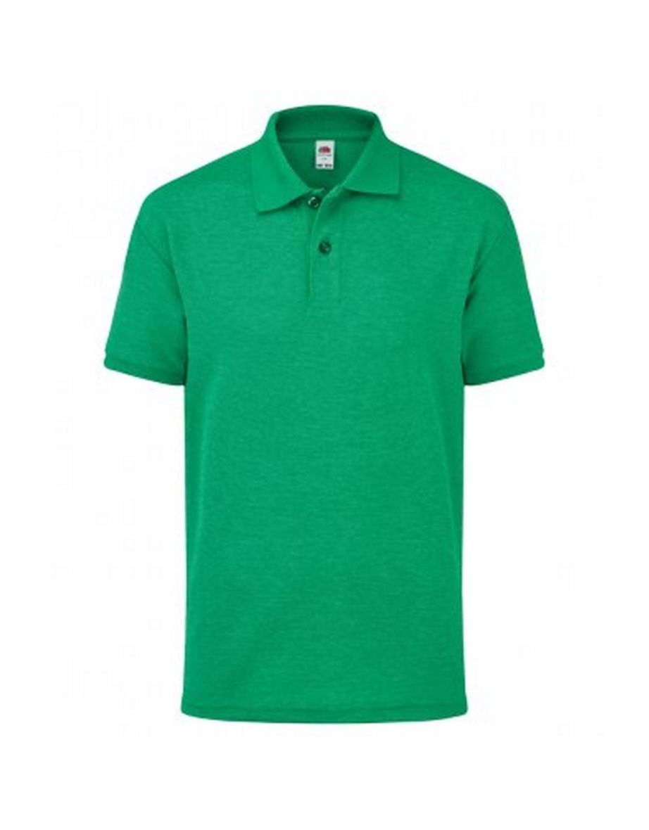 Shop Fruit Of The Loom Childrens Kids Poly Cotton Pique Polo Shirt Heather Green Online in Bahrain VogaCloset