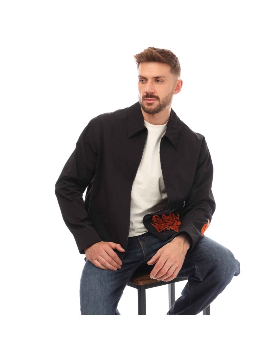 Men's Off White Neen Harrington Jacket in Black - 4
