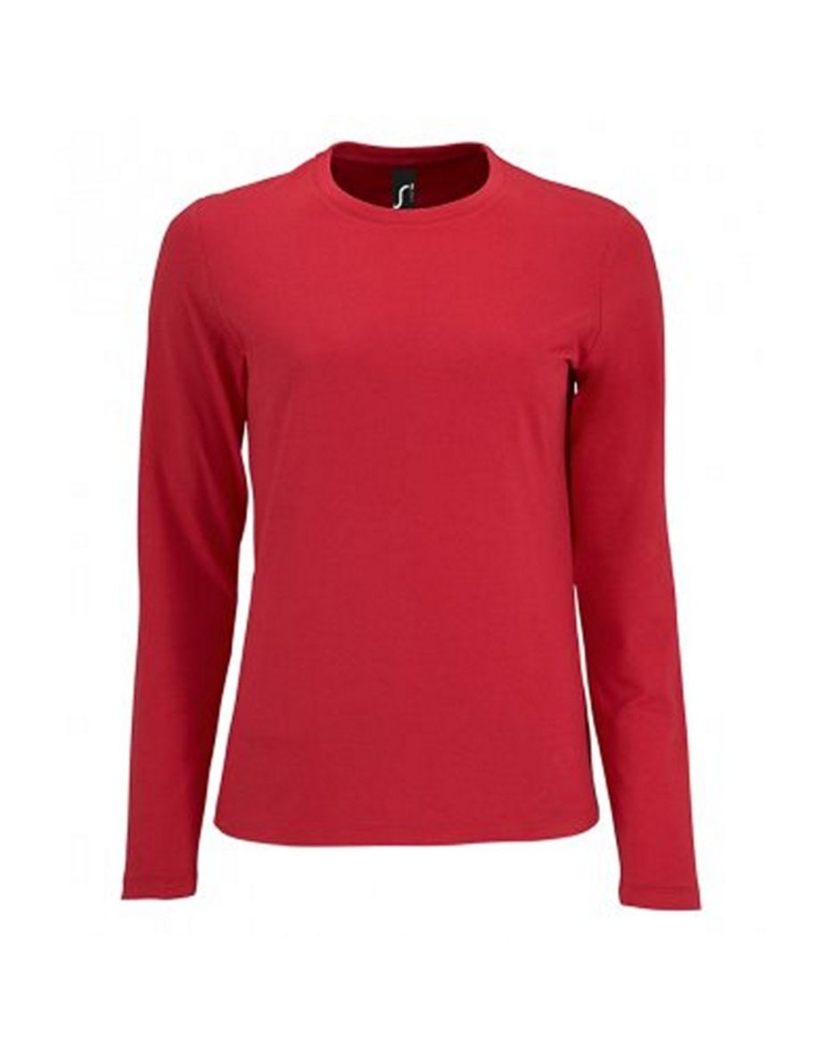 SOLS Womens/Ladies Imperial Long Sleeve T-Shirt - Red