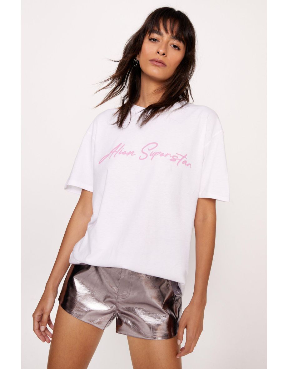 Alien Superstar Oversized Slogan T-shirt