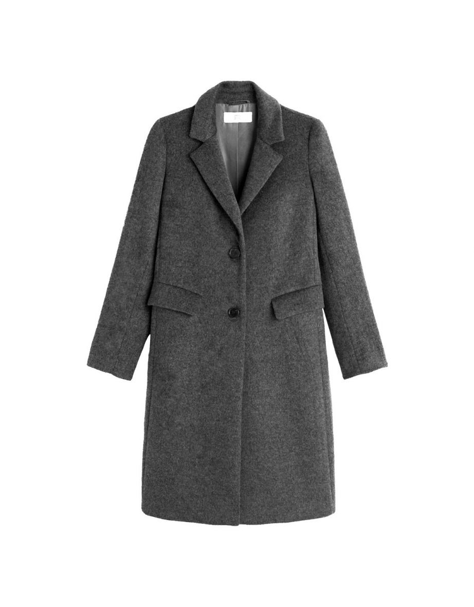 Wool Mix Buttoned Coat - 4