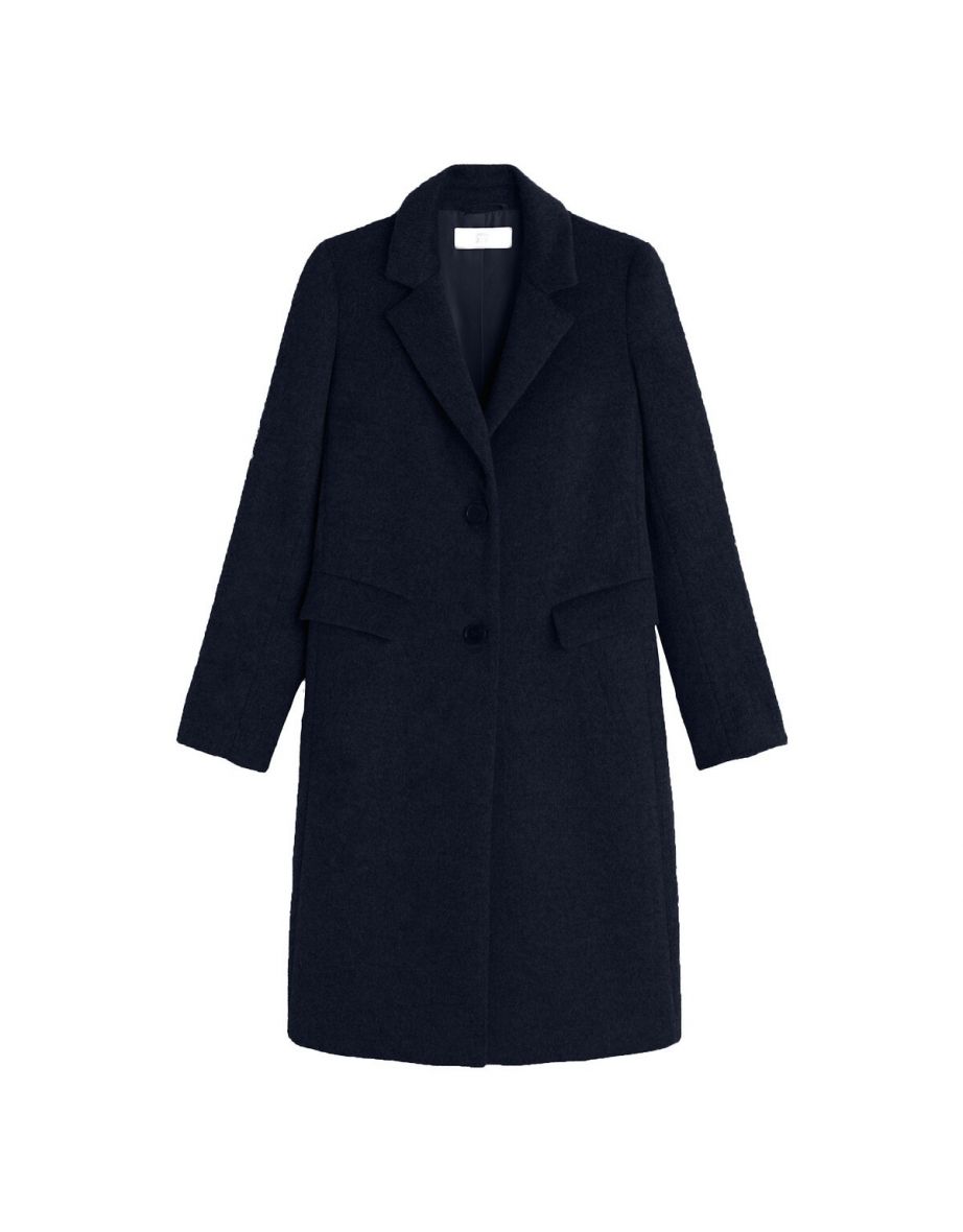 Wool Mix Buttoned Coat - 4