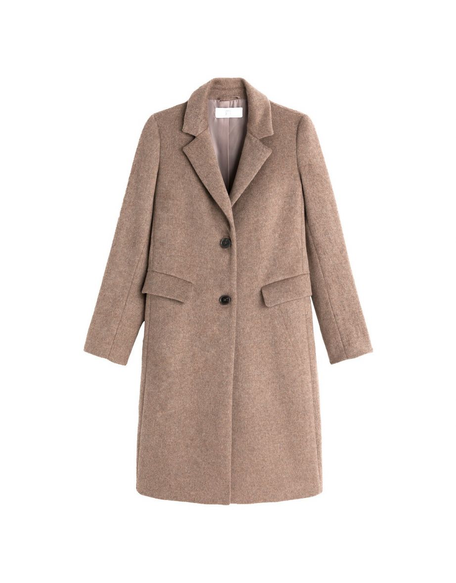 Wool Mix Buttoned Coat - 4