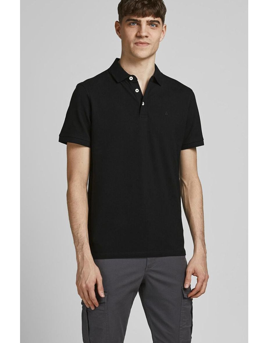 Cotton Pique Polo Shirt with Short Sleeves