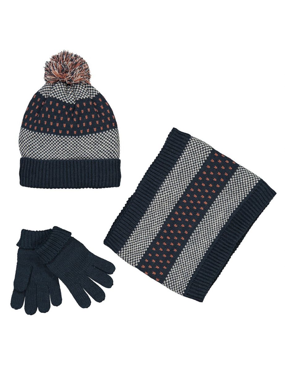 Recycled Hat, Snood/Gloves Set