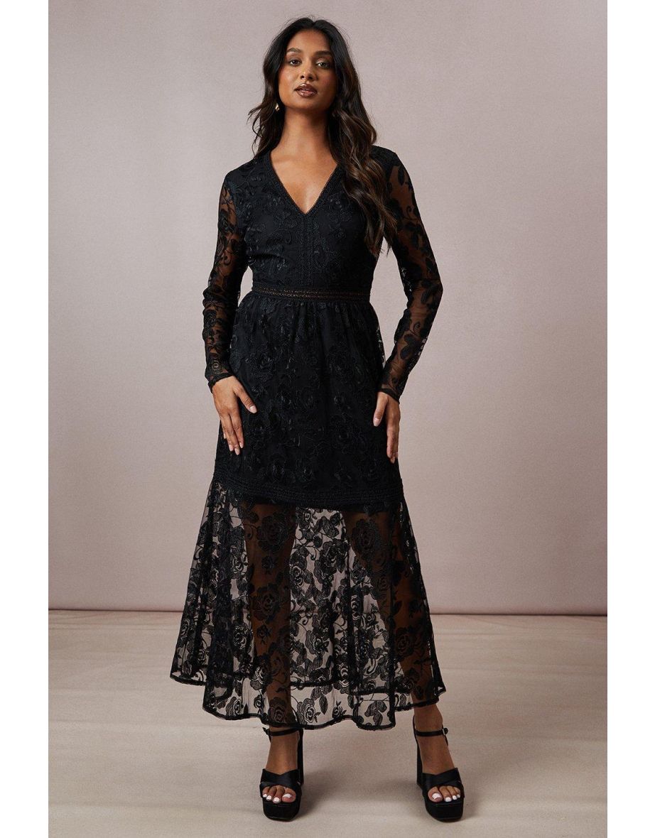 Oasis embroidered dress best sale