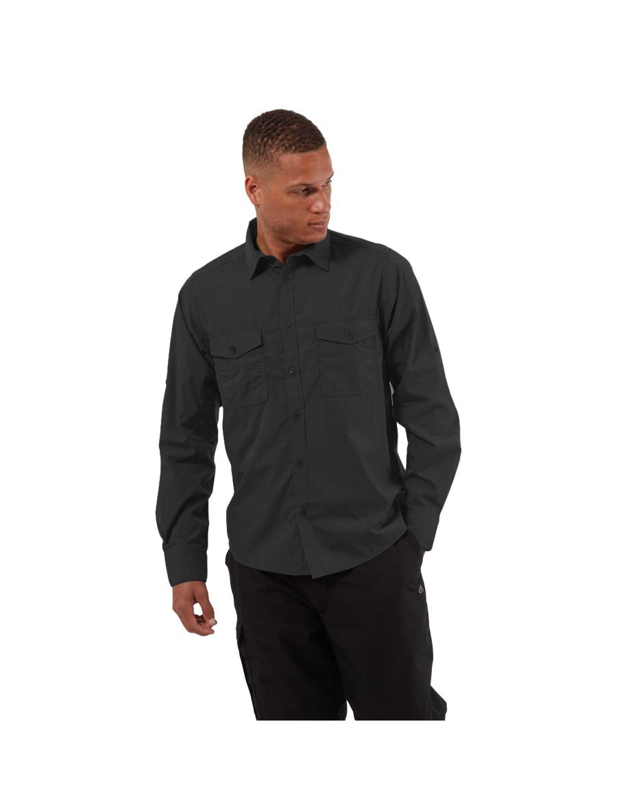 Craghoppers Mens Expert Kiwi Long-Sleeved Shirt - Black - 1