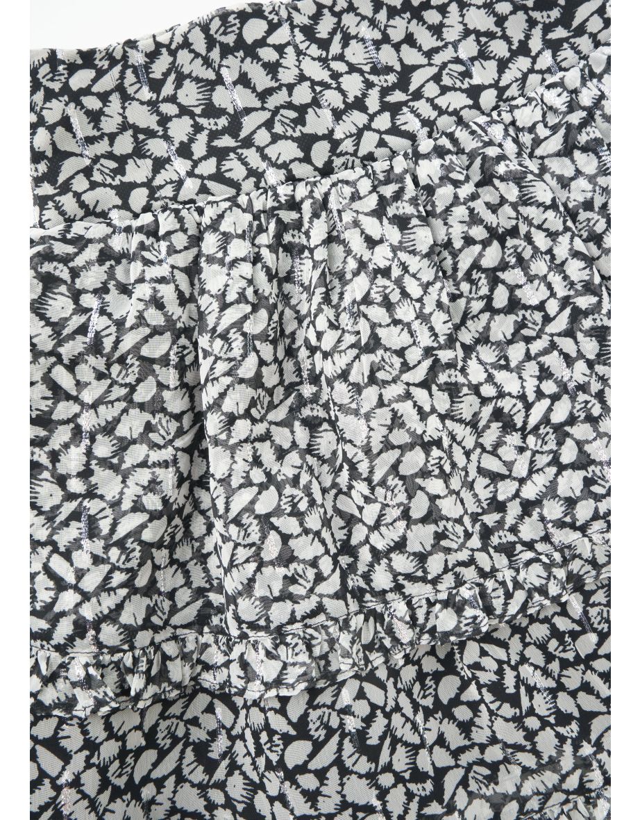 Becci Georgette Lurex Rara Skirt - 5