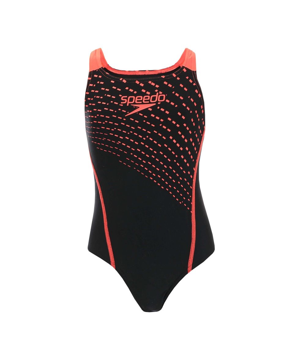 Girl's Speedo Eco Endurance Medalist Swimsuit in Black