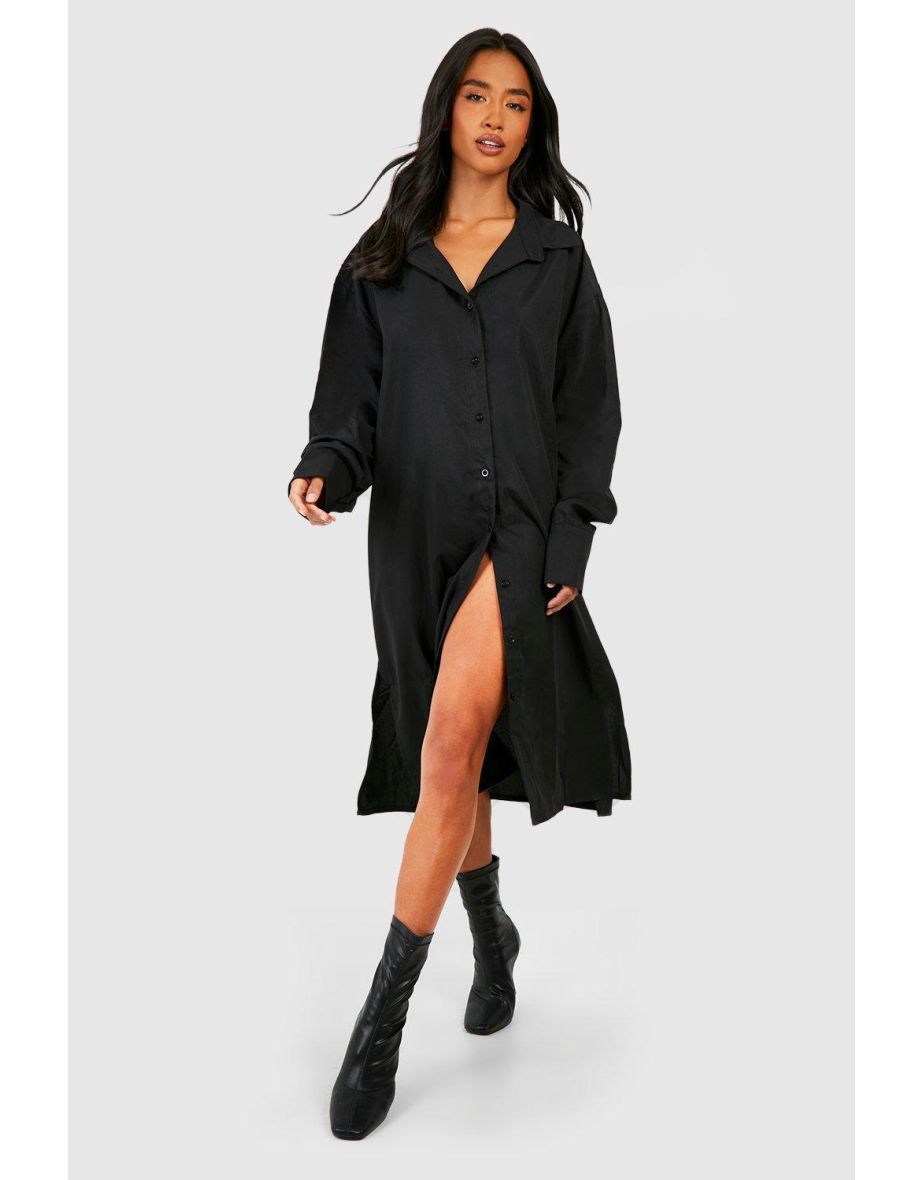Petite Relaxed Midi Shirt Dress