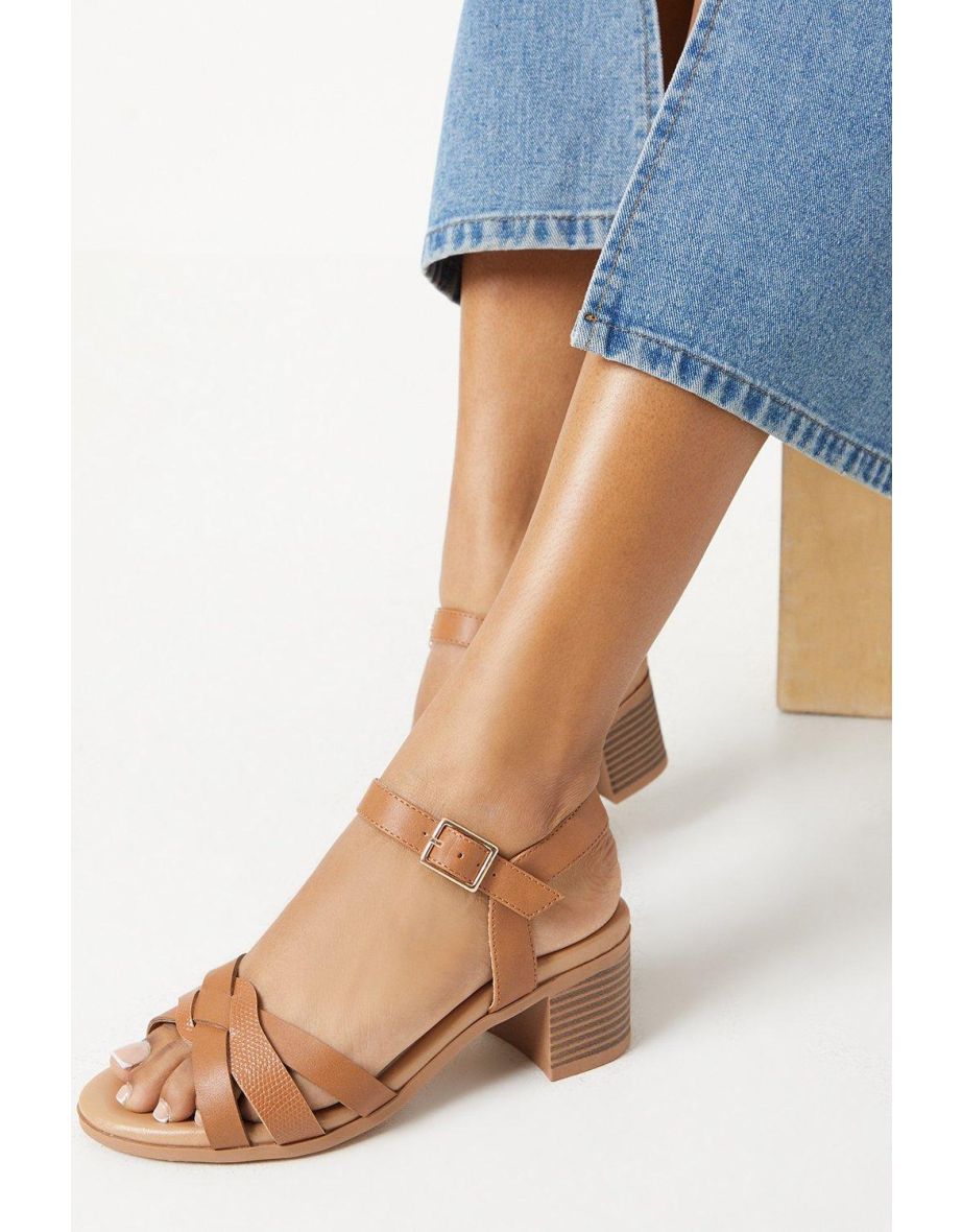 Good For The Sole: Extra Wide Fit Elma Comfort Heeled Sandals