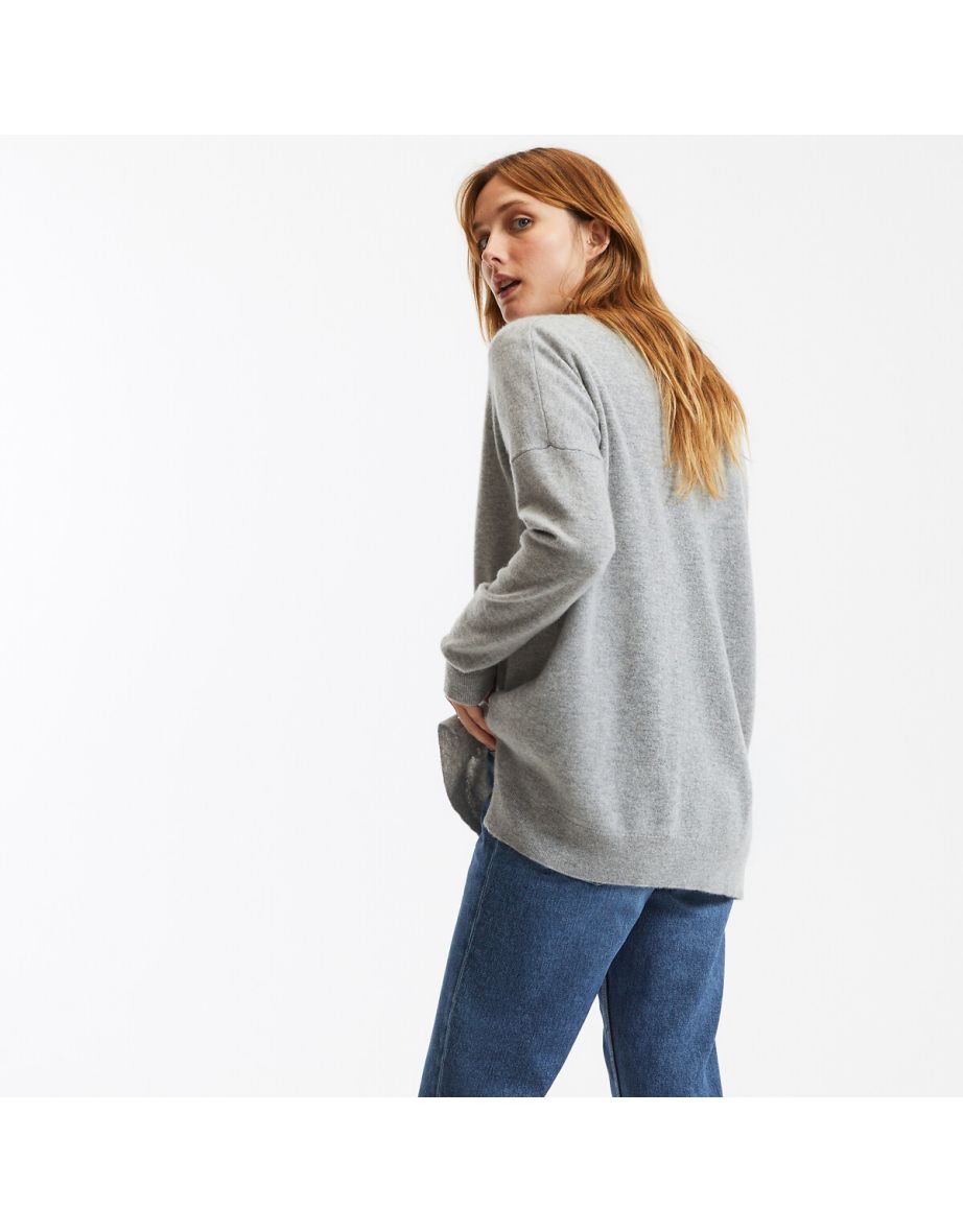 Recycled Cashmere Jumper/Sweater with Crew Neck in Fine Knit - 3
