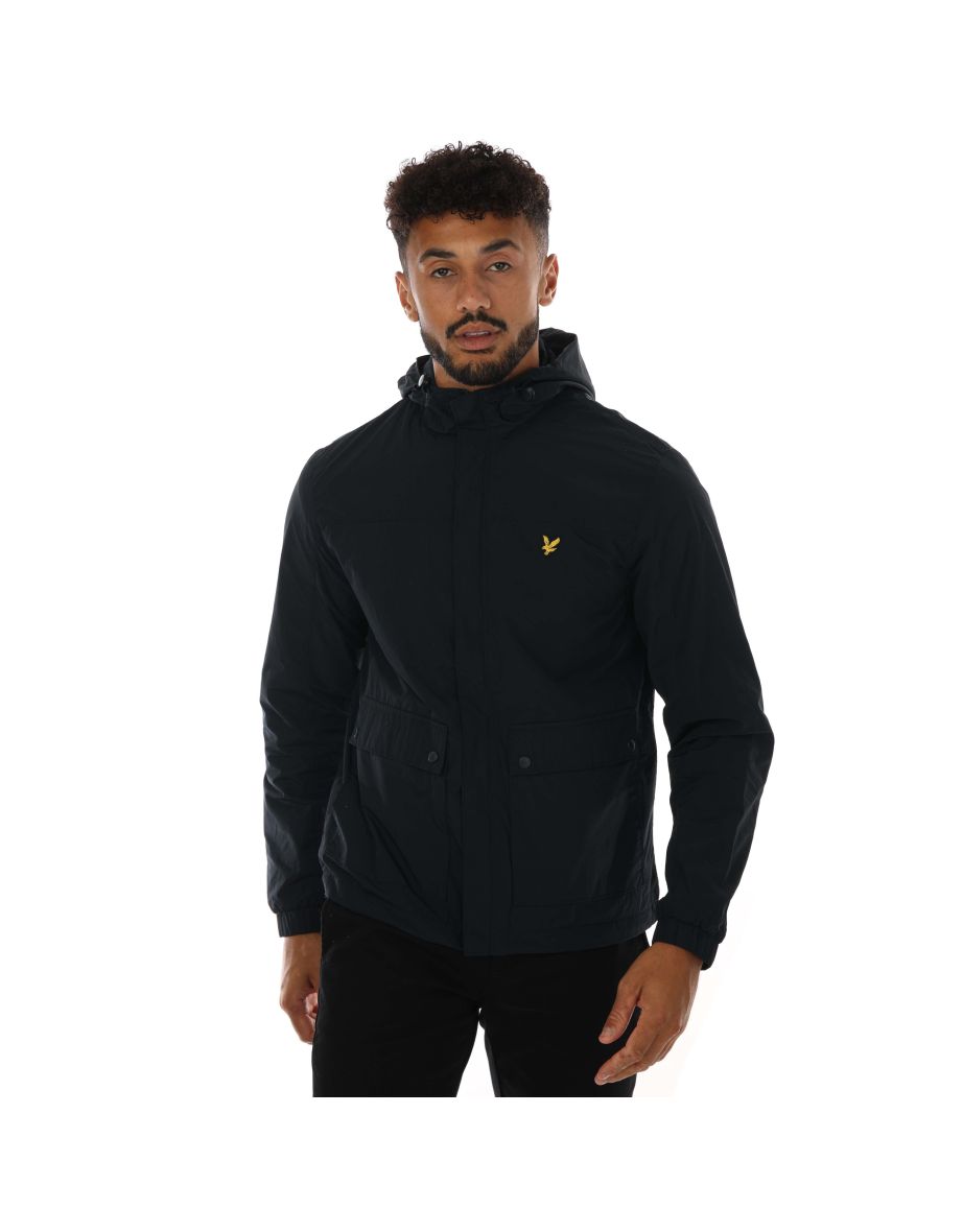 Men's Lyle And Scott Hooded Pocket Jacket in Blue - 2