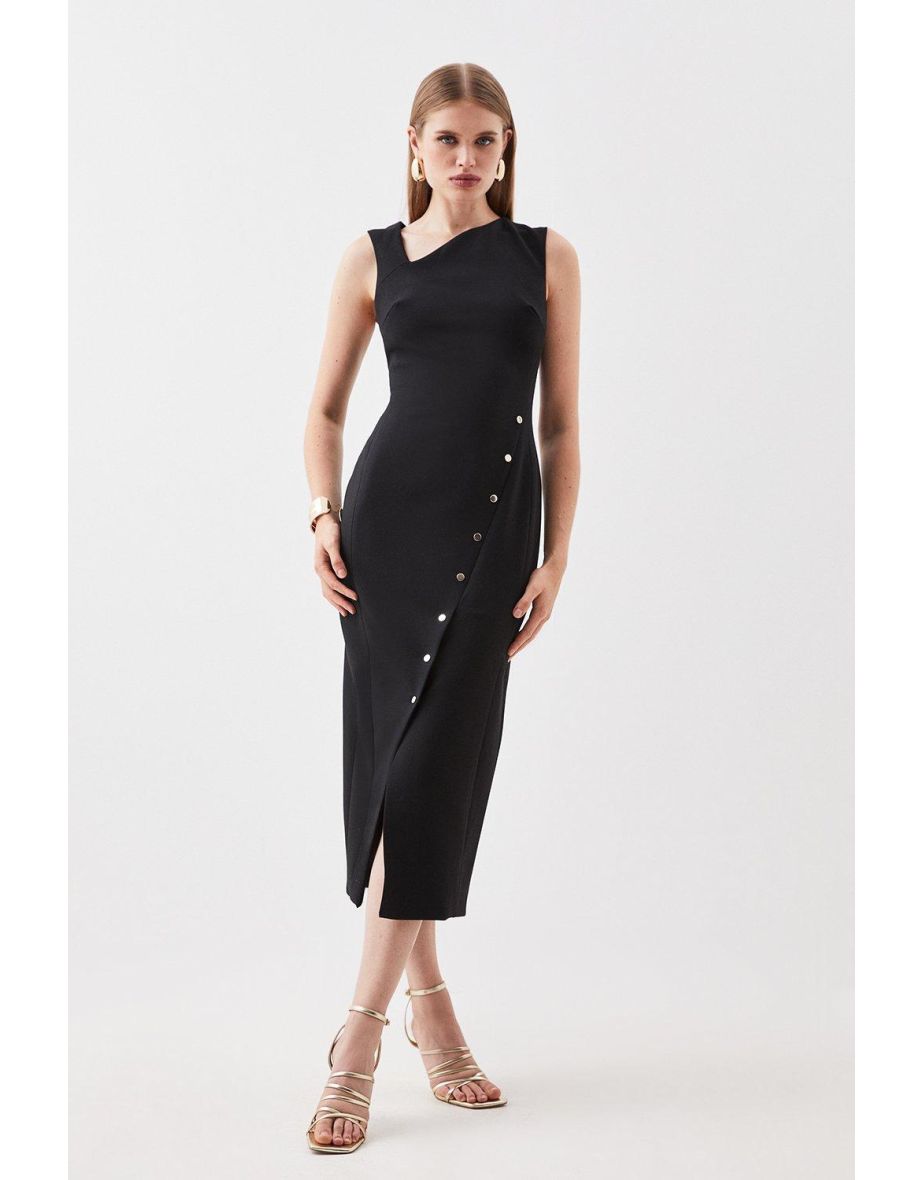 Asymmetric pencil outlet dress