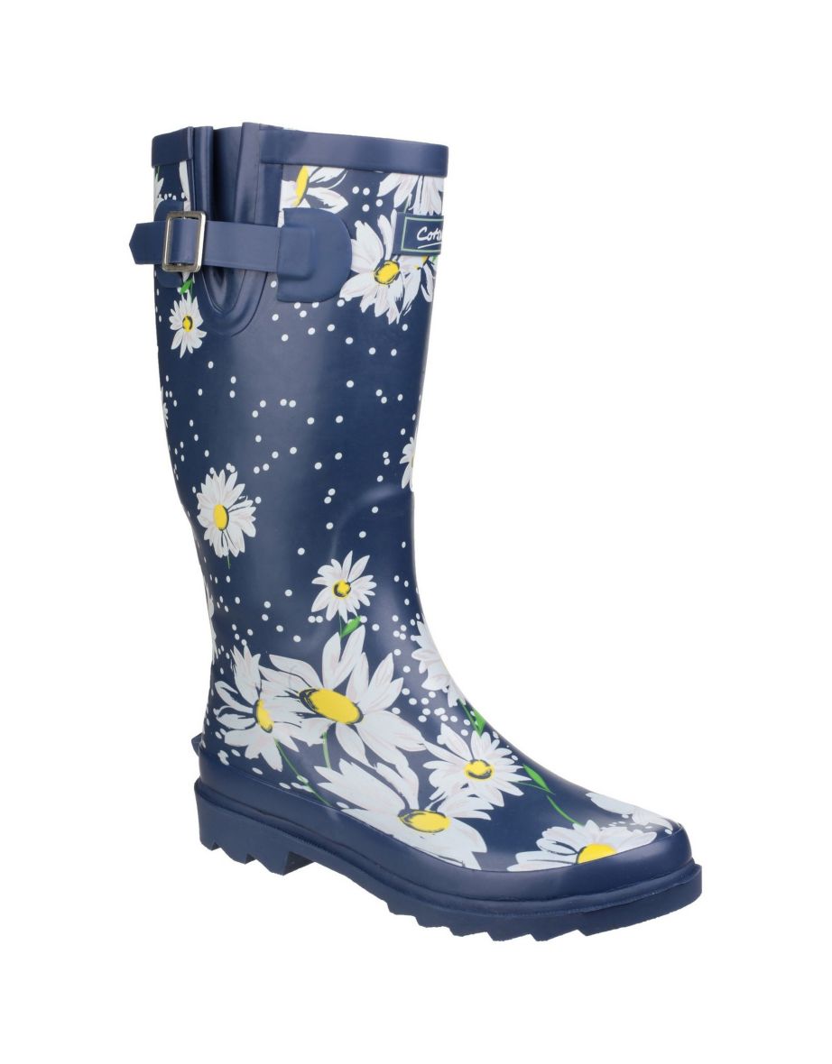 Cotswold Womens/Ladies Burghley Pull On Patterned Wellington Boots - Daisy