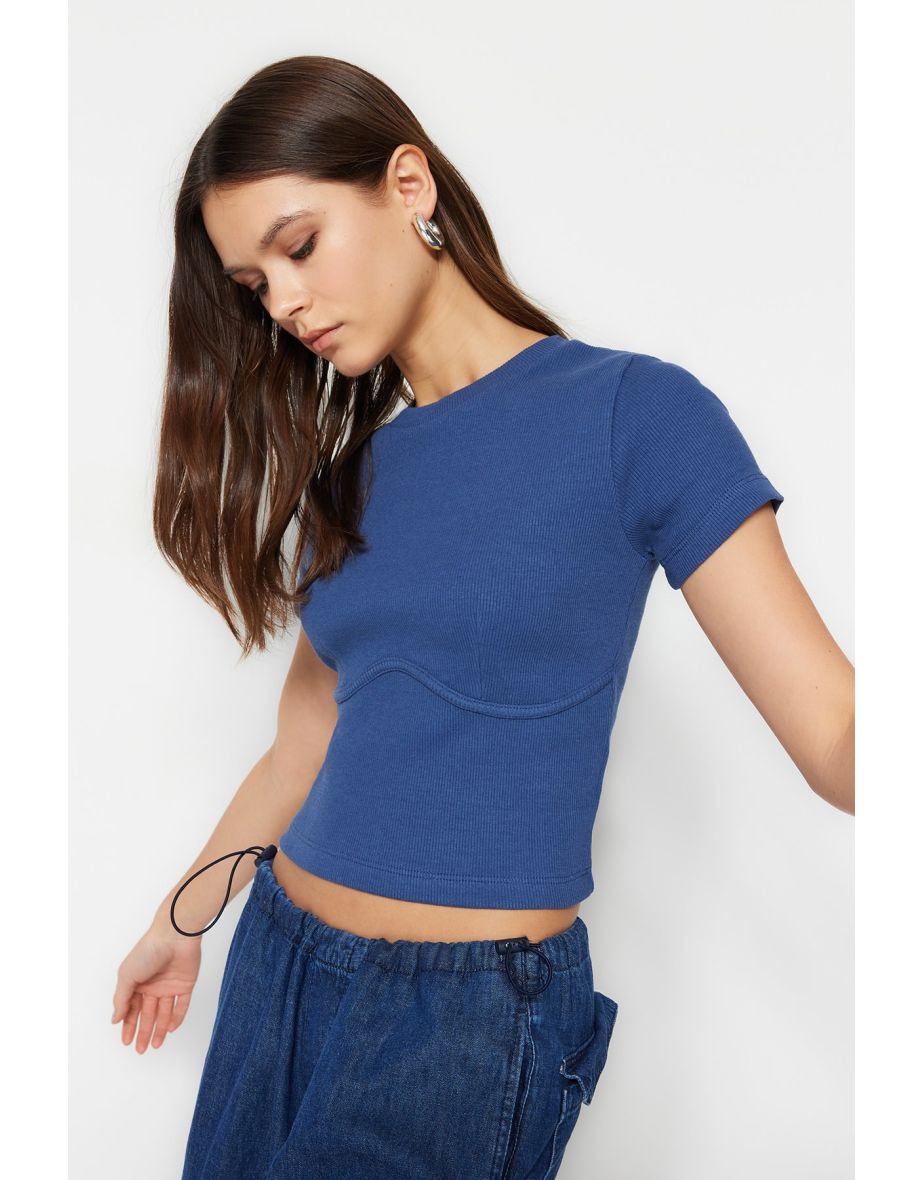 Blouse - Navy blue - Regular fit