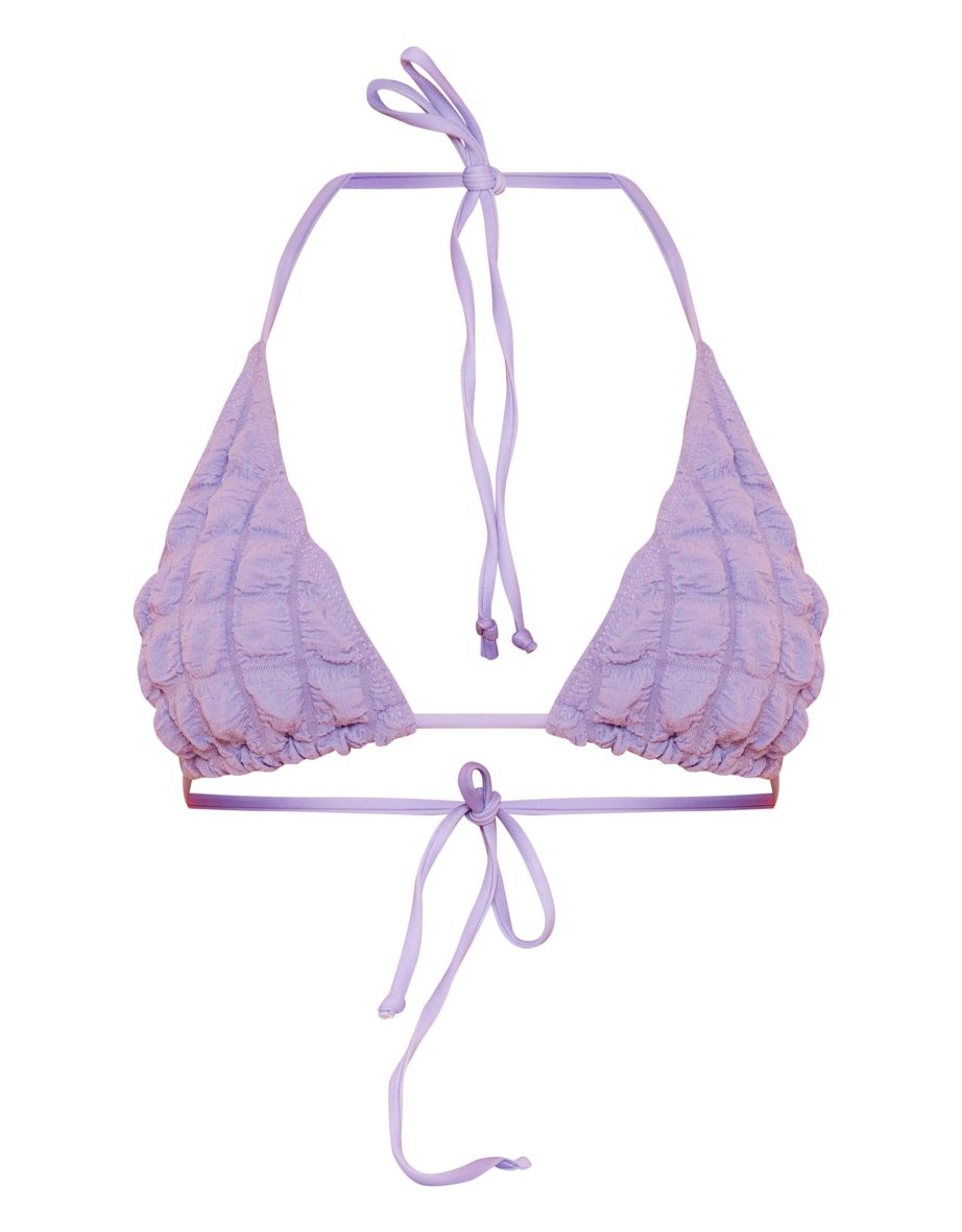 Lilac Bubble Triangle Bikini Top - 3