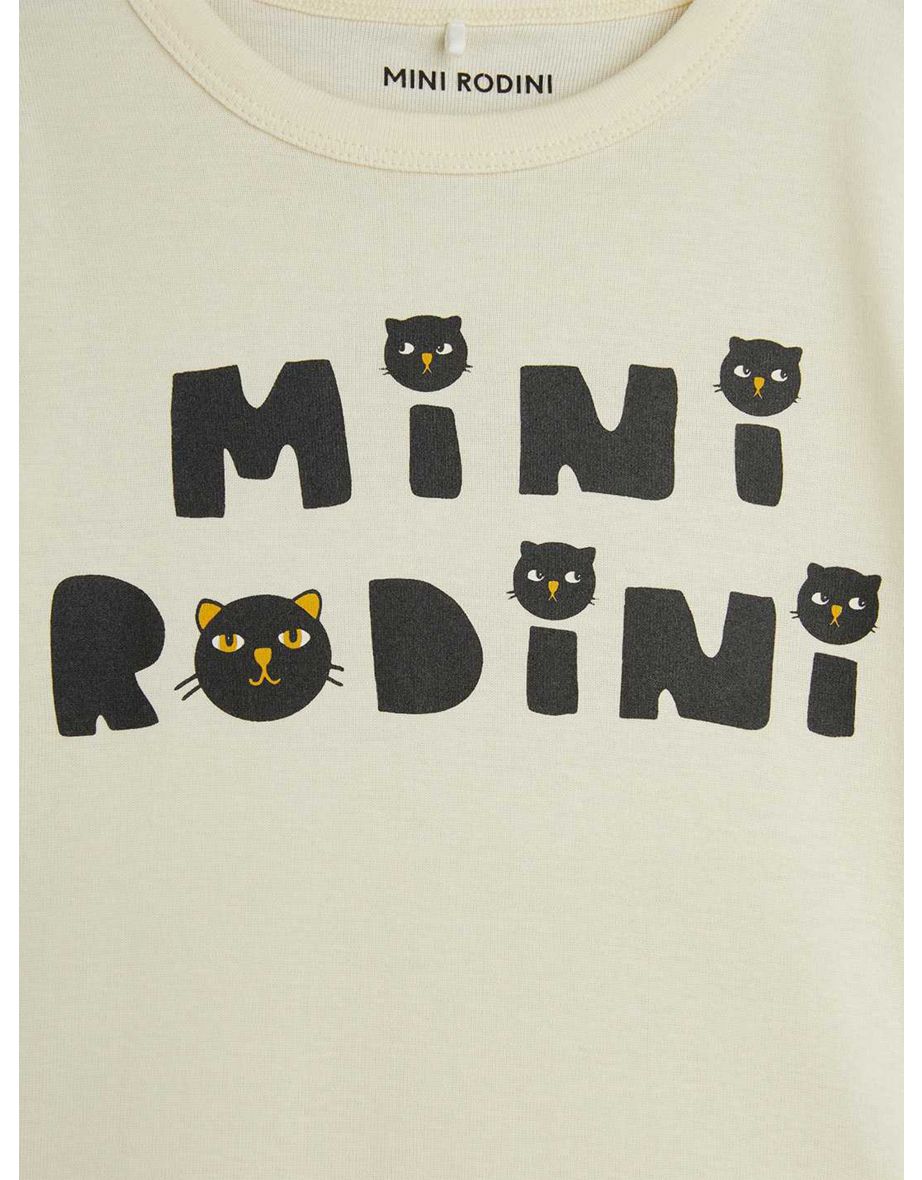 Boys Cats Logo T-Shirt in White - 3