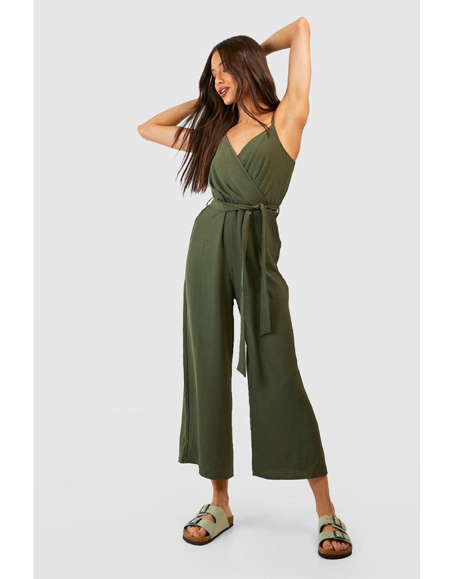 Khaki clearance culotte jumpsuit