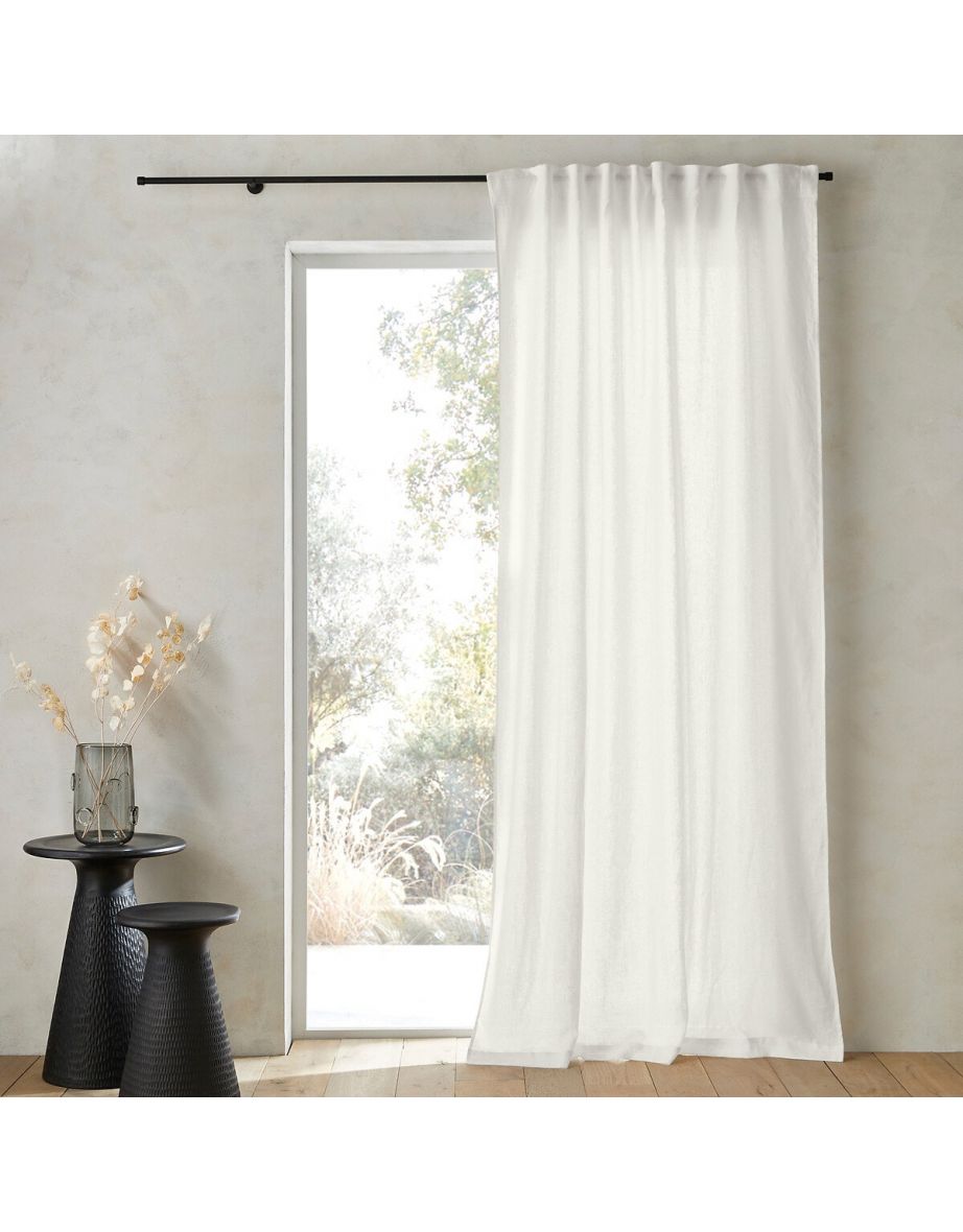 Private Ruffled Washed Linen Curtain