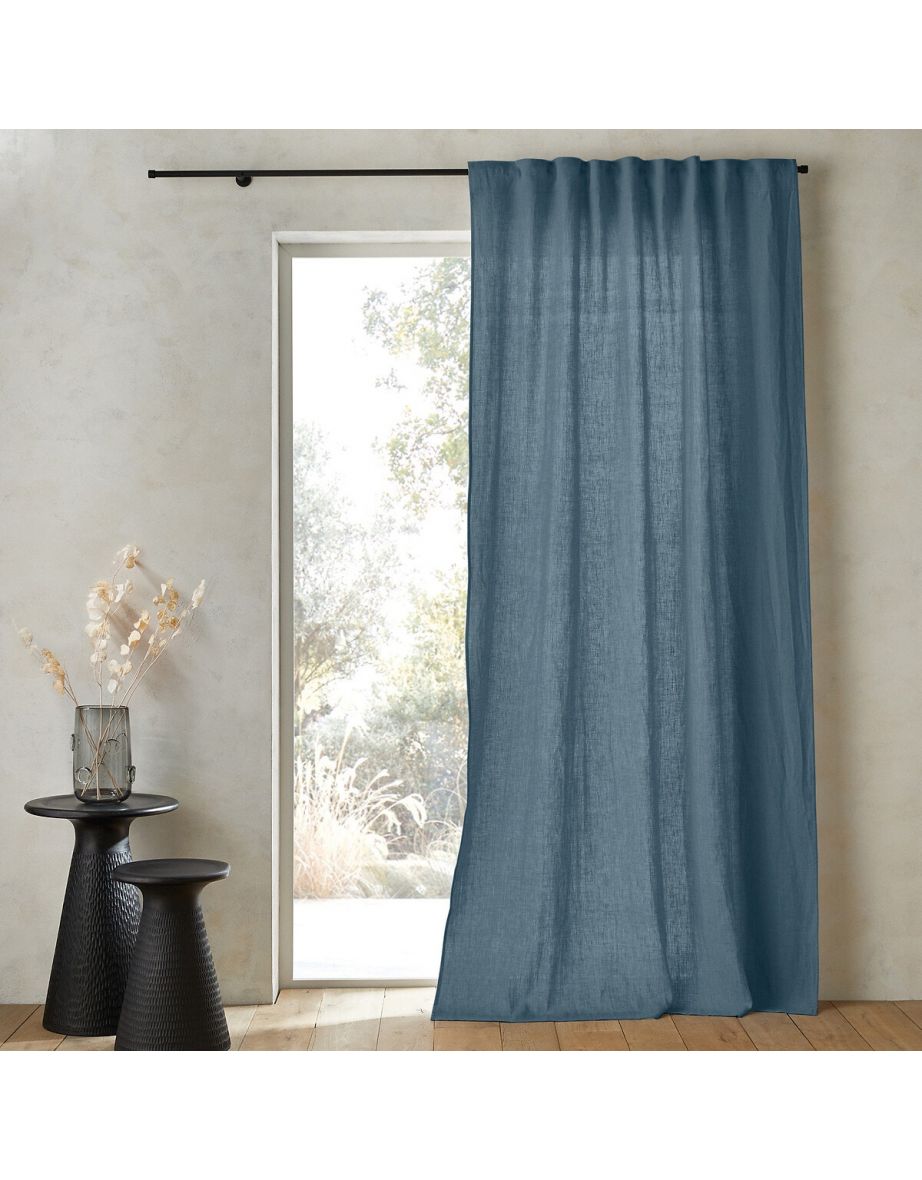 Private Ruffled Washed Linen Curtain