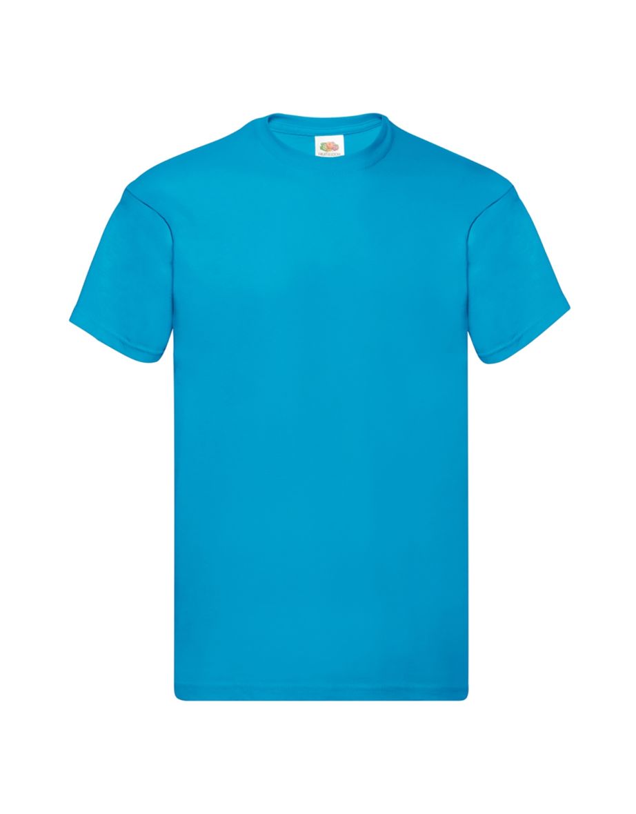 Fruit Of The Loom Mens Original Short Sleeve T-Shirt - Azure Blue