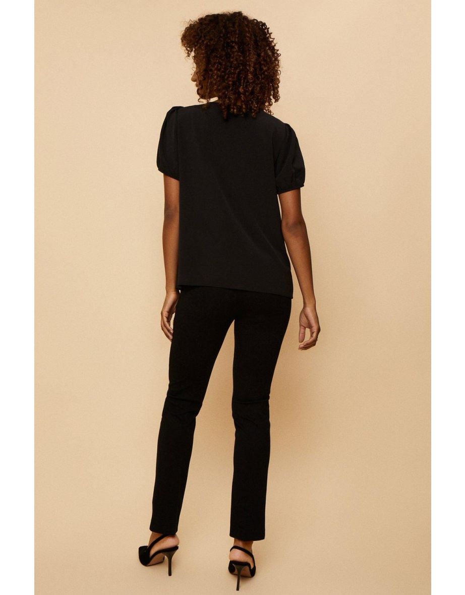 Petite Black Ponte Trousers - 2
