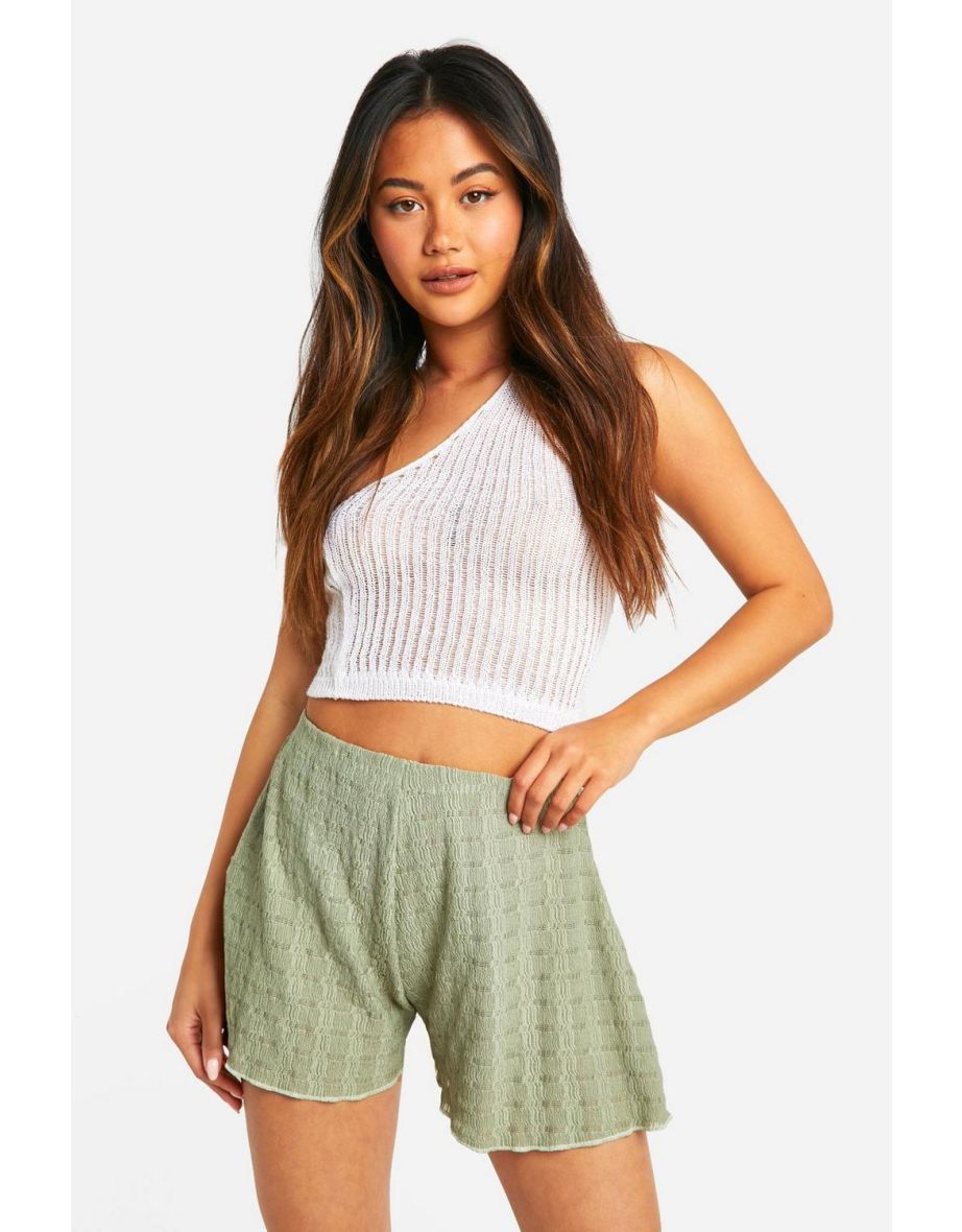 Broderie Flippy Short - khaki