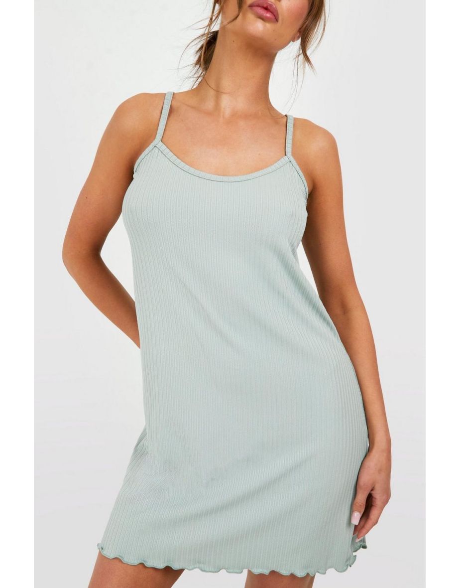 Pointelle Cami Night Dress - sage - 3