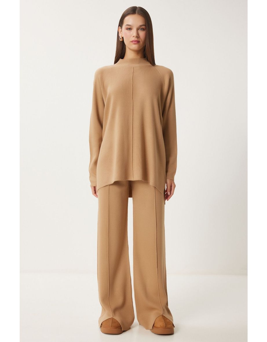 Women's Mink Stylish Knitted Sweater Trousers Set
