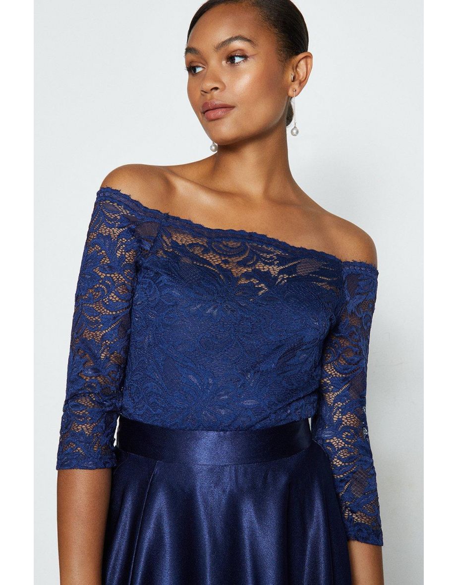 Off the Shoulder 3/4 Sleeve Lace Body