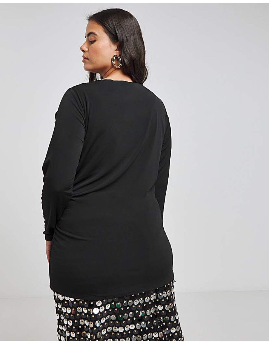 Joanna Hope Ruched Top With Corsage - 3